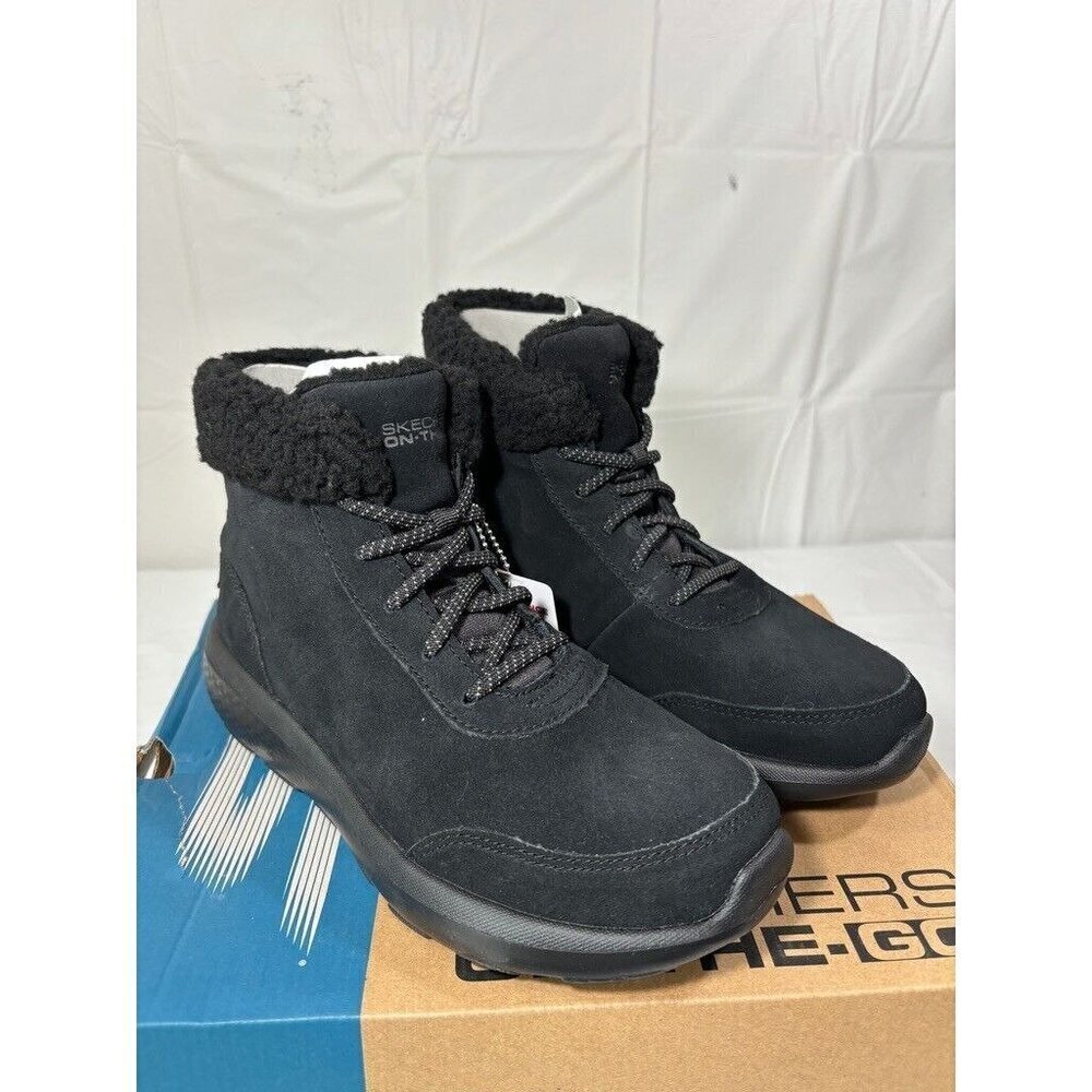 Skechers On The Go City Lace It Up Boots Women's Size 5.5US Black Suede
